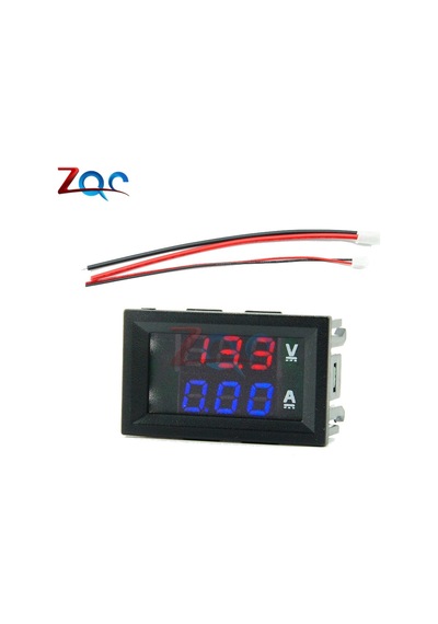 0-100v Kırmızı Mavi-mini Dijital Voltmetre Ampermetre Dc 0 -100v / Dc 7 -110 10a Gerilim Akım Kablo Bulucu & Test Cihazı 43850469