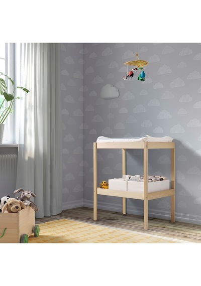 Snıglar Bebek Alt Değiştirme Masası Meridyendukkan Kayın Görünümlü, 72x53 Cm Ahşap