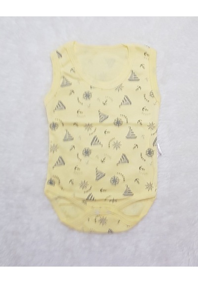 Candysbebe Bebek Body Zıbın 0-9 Ay 4Lu Sarı