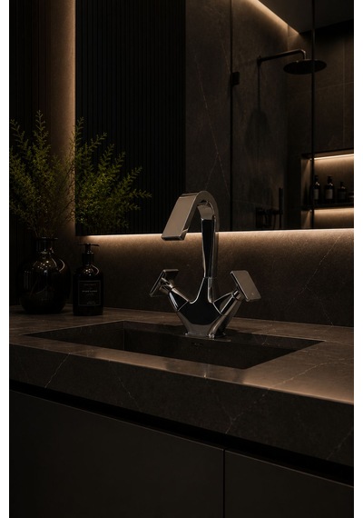 Fontana Fk-1011 Krom Lavabo Bataryası Şık Modern Tasarım Krom Batarya