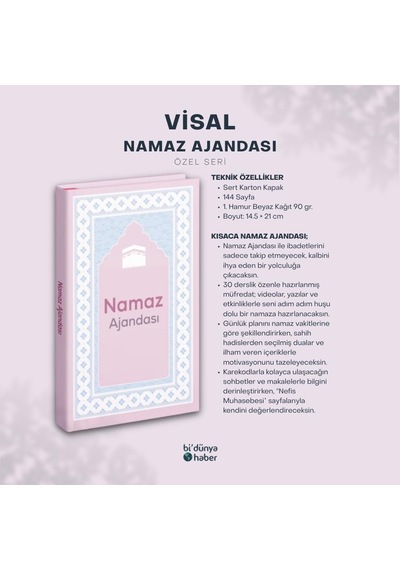 Namaz Ajandası Özel Seri Visal Çok Renkli