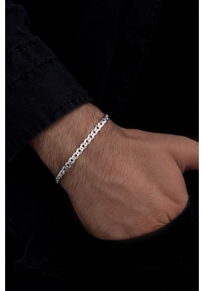 Erkek Gümüş Bileklik - 5mm Nano Old Money Made In Italy Luxury • Eşe • Sevgiliye