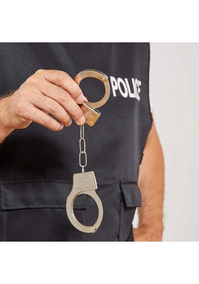 Mey İthalat Metal Malzemeden İmal Anahtarlı Oyuncak Polis Kelepçesi