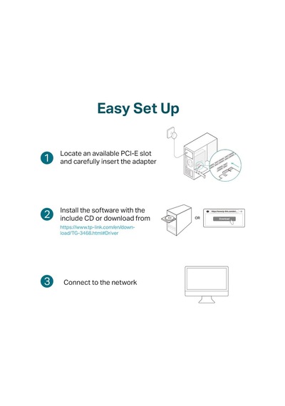 Tg-3468, 10/100/1000mbps Gigabit Pcı Express Network Adaptör