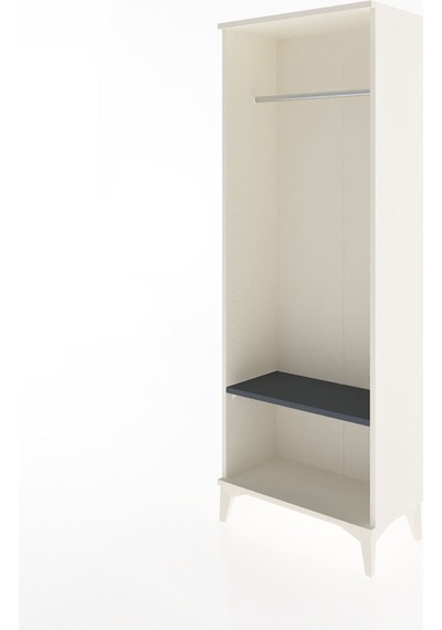 Arges Dolap Tek Raflı Kapaklı Tek Askılı 60x30x163 Aytaşı-ant... Aytaşı
