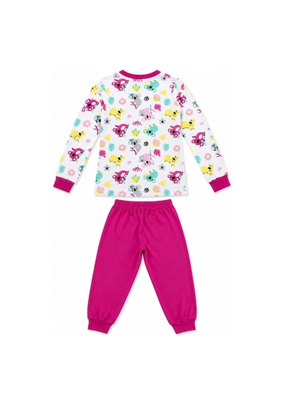Novalisse Kız Çocuk Premium Penye Koala Desenli Uzun Kollu Pijama Takımı 2-11 Yaş - Fuşya Çoklu Renk