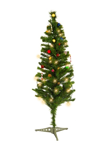 Yılbaşı Çam Ağacı Yeni Yıl Süs Seti 120Cm Standart