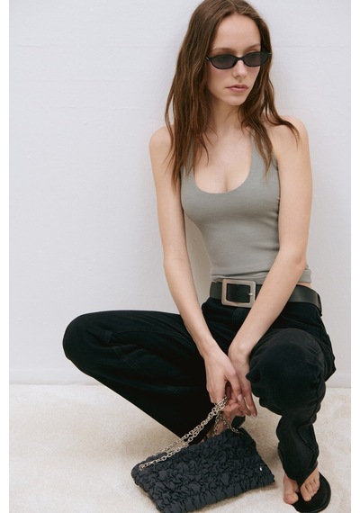 Suud Collection Gri Tara Halter Top
