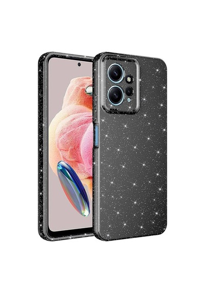 Xiaomi Redmi Note 12 4g Kılıf Kamera Korumalı Simli Lüks Zore Koton Kapak Gri