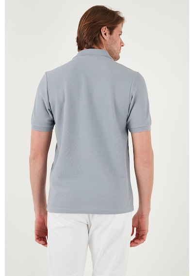 Buratti Pamuklu Regular Fit Fermuarlı Erkek Polo Yaka T Shirt 5902434 Gri