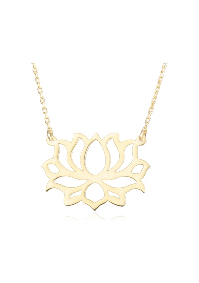 Dkmn Gümüş Lotus Çiçeği Kolye