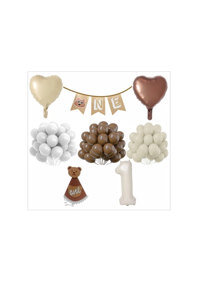 One 30 Balonlu, 1 Yaş Kalpli Set