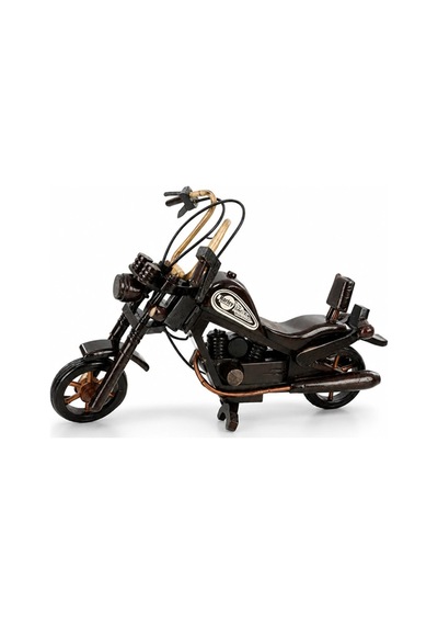 2 Adet Dekoratif Ahşap Harley Motor Orta Boy 35 Cm Figür Ahşap Motorcycle Motorbike No:1141