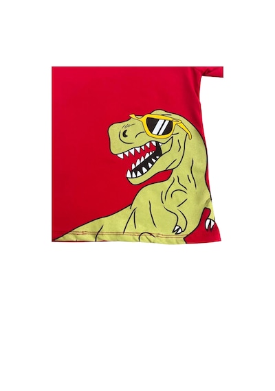 Dinozor Baskı Erkek Çocuk Takım-90692 Kırmızı