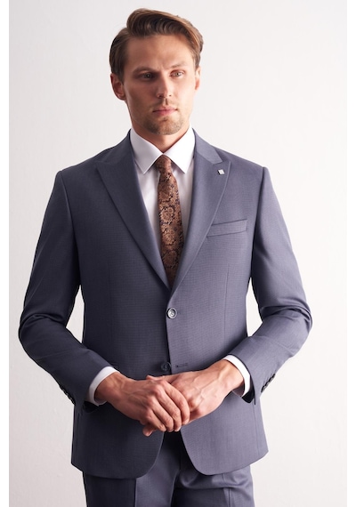 İmza - Lacivert Kırlangıç Yaka Kendinden Desenli Esnek Bel Slim Fit 6 Drop Takım Elbise 1001255168 Lacivert İmza - Lacivert Kırlangıç Yaka Kendinden Desenli Esnek Bel Slim Fit 6 Drop Takım Elbise 1001255168 Lacivert