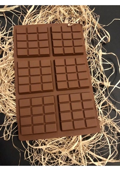Silikon Büyük Tablet Desenli Kek Sabun Çikolata Kalıbı Goldcakes