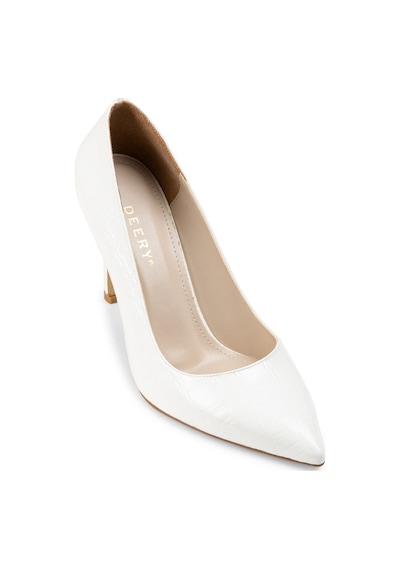 Deery Rugan Beyaz Stiletto Kadın Topuklu Ayakkabı - 0k101zbyzm01 Beyaz