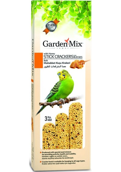 Gardenmıx - 784 - Platın Ballı Kuş Krakerı 3 Lü X - Csmo-tex - 3 Adet Diğer