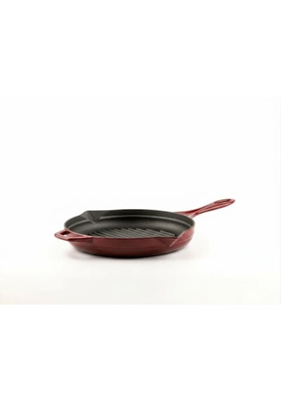 Hosse Yuvarlak Döküm Grill Izgara Tava 24cm Kırmızı