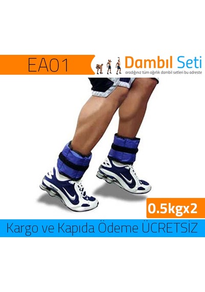 Ayak Ağırlıkları 0.5 KG X 2 Adet =1 KG Mavi