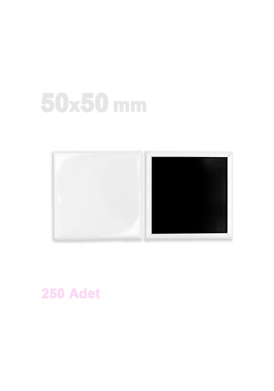 Kare Magnet 50x50mm Uv Baskıya Uygun Vguvbkms 250 Adet Montajlı