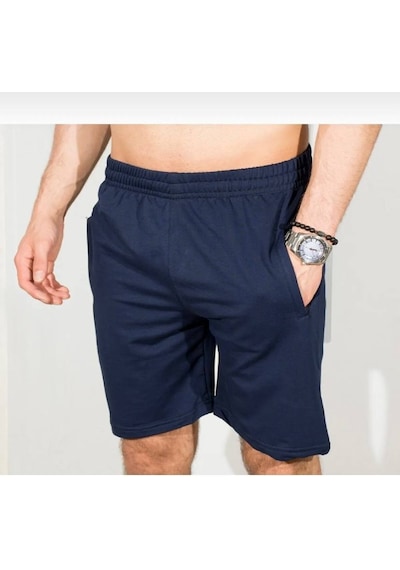 Penye Şort Unisex Baharlık Lacivert