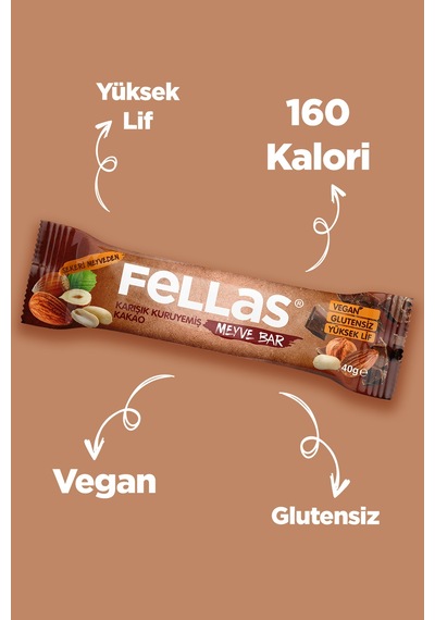 Meyve Bar 40 G Süper İkili Kutu - 24 Adet Karışık Kuruyemişli X 12 + Yaban Mersinli X 12