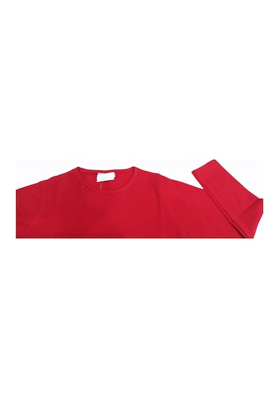 Özdemirli Bebe Basic Düz Bisiklet Yaka Uzun Kollu Likralı Badi Sweat T-shirt KIrmızı