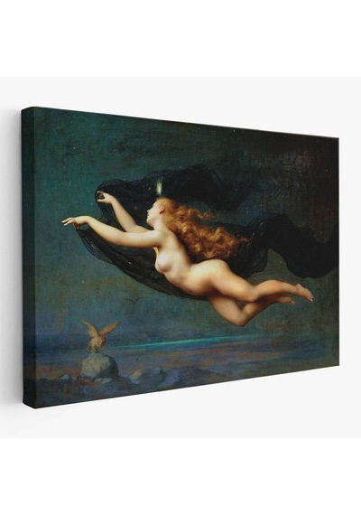 Es10 La Nuit by Auguste Raynaud Kanvas Duvar Sanatı Tablo, Klasik Sanat-5406 (150 x 255)