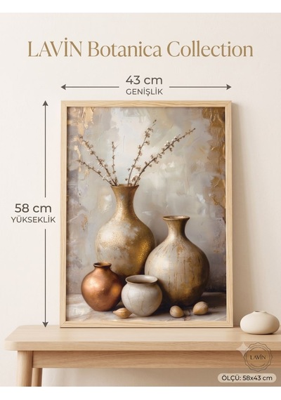 Modern Çerçeveli Duvar Tablosu 58x43 Cm Rs001