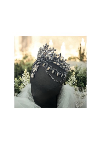 Alınlıklı Gelin,kına,nişan,söz,after,bride,party Taç Antrasit - 694981883 Antrasit