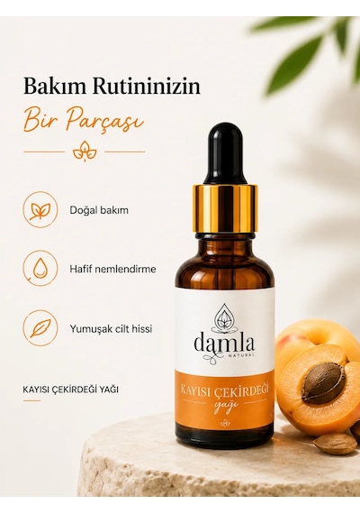 Biodamla Natural Kayısı Çekirdeği Yağı 20 Ml