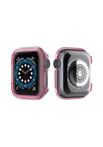 Ekılıf - Apple Uyumlu Watch 40mm - Kasa Ve Ekran Koruyucu Watch Gard 03 - Pembe