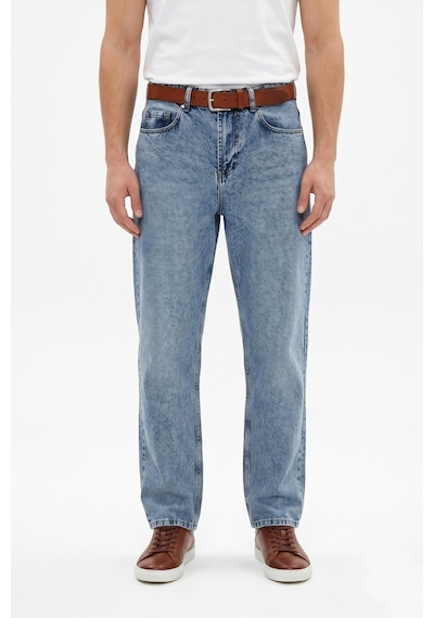 Dynamo Erkek Baggy Jeans Pantolon Bgl-st05448 Buz Mavi