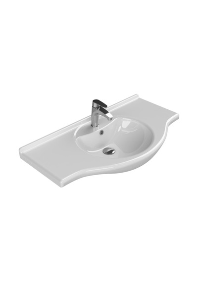 Cerastyle Nil Etajerli Lavabo 95 50 Cm Beyaz