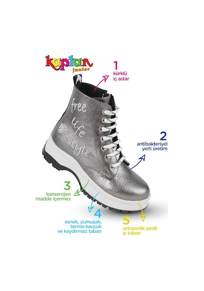 Kaptan Junior Kız Çocuk Botu Ortopedik Içi Kürklü (509562797)