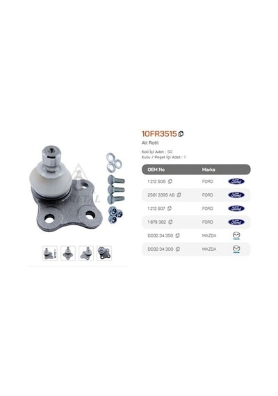 Asmetal 10fr3515 Rotil Fusion Fiesta V 1.3 1.4tdcı 1.4 16v 1.6tdcı 1.6 16v 2001 1214682