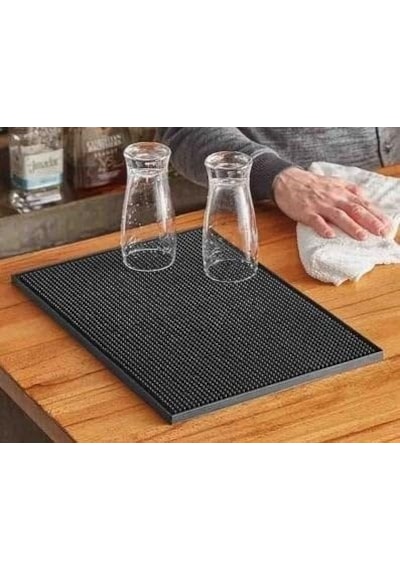 Silikon Bar Matı, Siyah, Kaymaz Tezgah Ve Bulaşık Kurutma Matı, 43x29 Cm, Mutfak Ve Bar İçin Altın