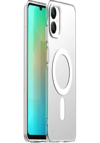 Teknomoda Samsung Galaxy A05 Kılıf Magsafe Uyumlu Manyetik Şeffaf Silikon Kapak Şeffaf