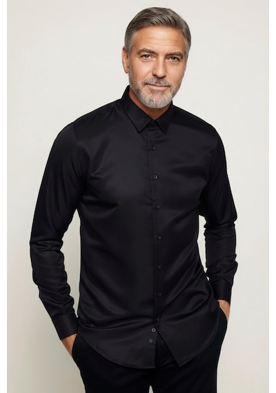 Yxc Trend Maker Slim Fit Uzun Kollu Kolay Ütü Teri Emen Nefes Alan Doku Kravatlık Dört Mevsim Erkek Gömlek Siyah Yxc Trend Maker Slim Fit Uzun Kollu Kolay Ütü Teri Emen Nefes Alan Doku Kravatlık Dört Mevsim Erkek Gömlek Siyah