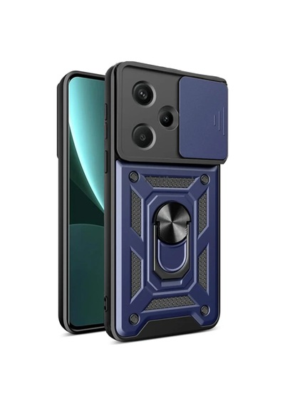Uryport Xiaomi Redmi Note 13 Pro Plus Kılıf Pars Lens Yüzüklü Silikon - Lacivert