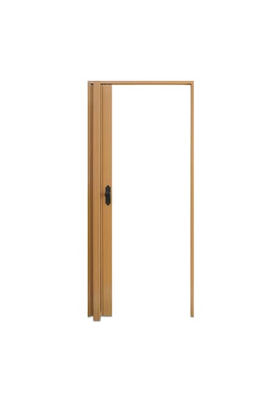Faran Dekorasyon 87 x 230 Meşe Renk Camsız Pvc Akordiyon Katlanır Kapı - FRNAKMODEL-114