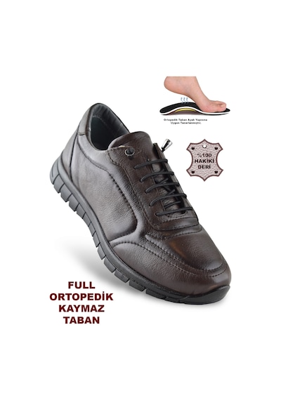 909 Tam Ortopedik Taban Hakiki Deri Erkek Ayakkabı Kadın Ayakkabı Kaymaz Taban Unisex Ayakkabı Lastikli Bağcık Kahverengi 909 Tam Ortopedik Taban Hakiki Deri Erkek Ayakkabı Kadın Ayakkabı Kaymaz Taban Unisex Ayakkabı Lastikli Bağcık Kahverengi