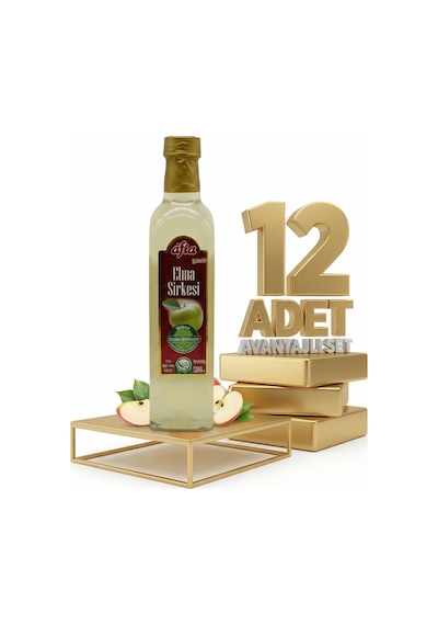 Afia Elma Sirkesi Cam Şişe 12x500 Ml