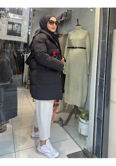 Şişme Mont Siyah