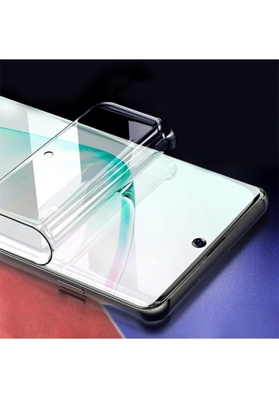 Samsung Galaxy S20 Ultra İle Uyumlu Şeffaf Esnek Kavisli Ekranı Tam Kaplayan Pet Ekran Koruyucu