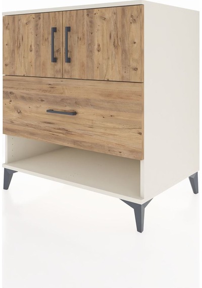 Kronos Şifonyer 2 Raflı Tek Çekmeceli 2 Kapaklı 88x59x96 Aytaşı-çam Aytası