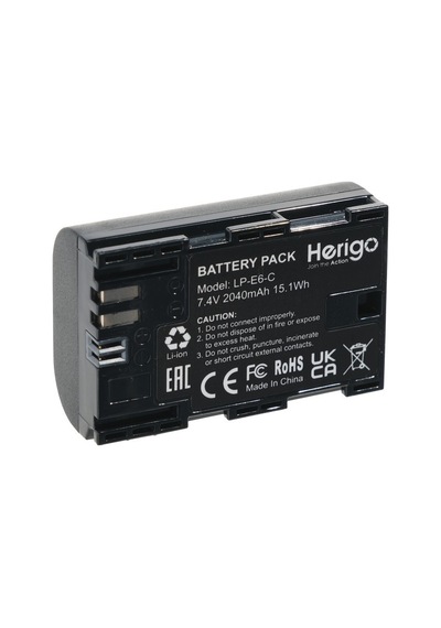 Herigo Lp-e6-c 2040mah Type-c Şarjlı Batarya Lp-e6 Uyumlu