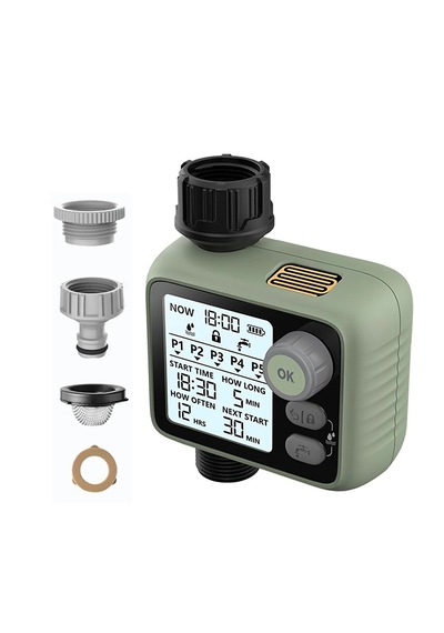 Otomatik Bahçe Sulama Zamanlayıcısı - 5 Programlı Lcd Ekranlı Akıllı Sulama Sistemi Ipx5 Su Geçirmez