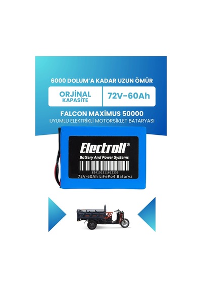 Falcon Maximus 50000 Uyumlu Batarya Standart Kapasite Lifepo4 72v 60ah Elektrikli Motorsiklet Bataryası